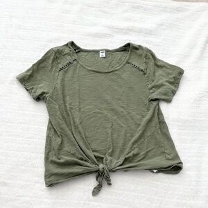 Old Navy Green Tie T-Shirt.